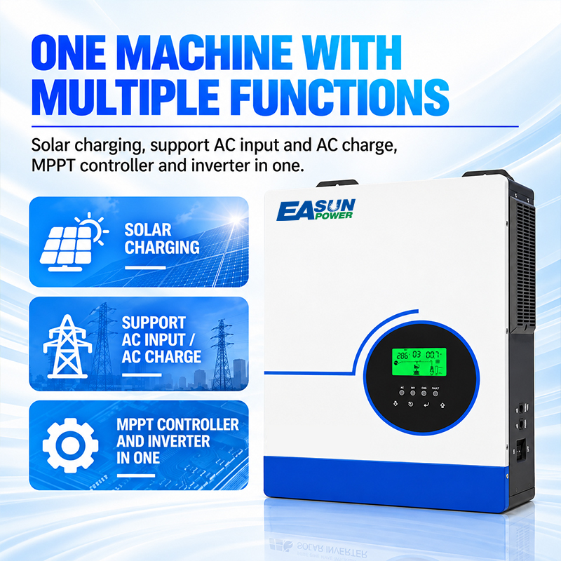 EASUN POWER – hybrydowy falown – Grid Tie Inverter Limiter 2000W recenzja i cena