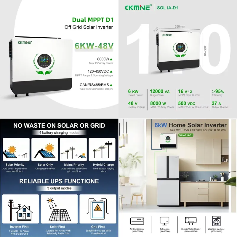 Gorąca sprzedaż hurtowa: dwuka – Off Grid Solar Inverter 48V 6000W recenzja i cena